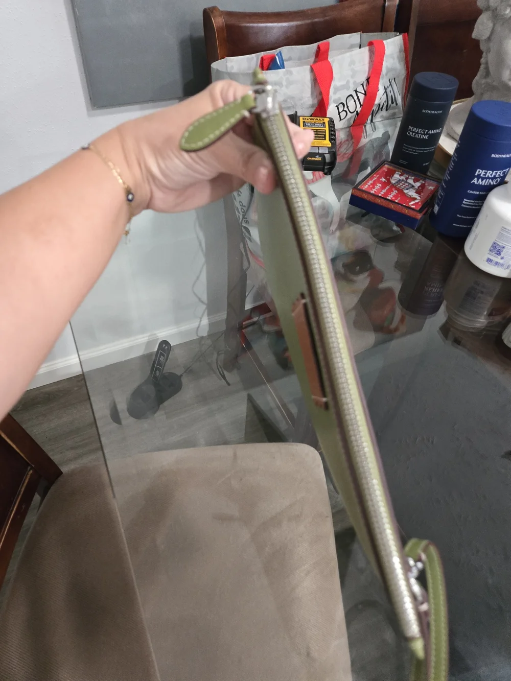 Coachtopia Zippered Portfolio Clutch Olive Green